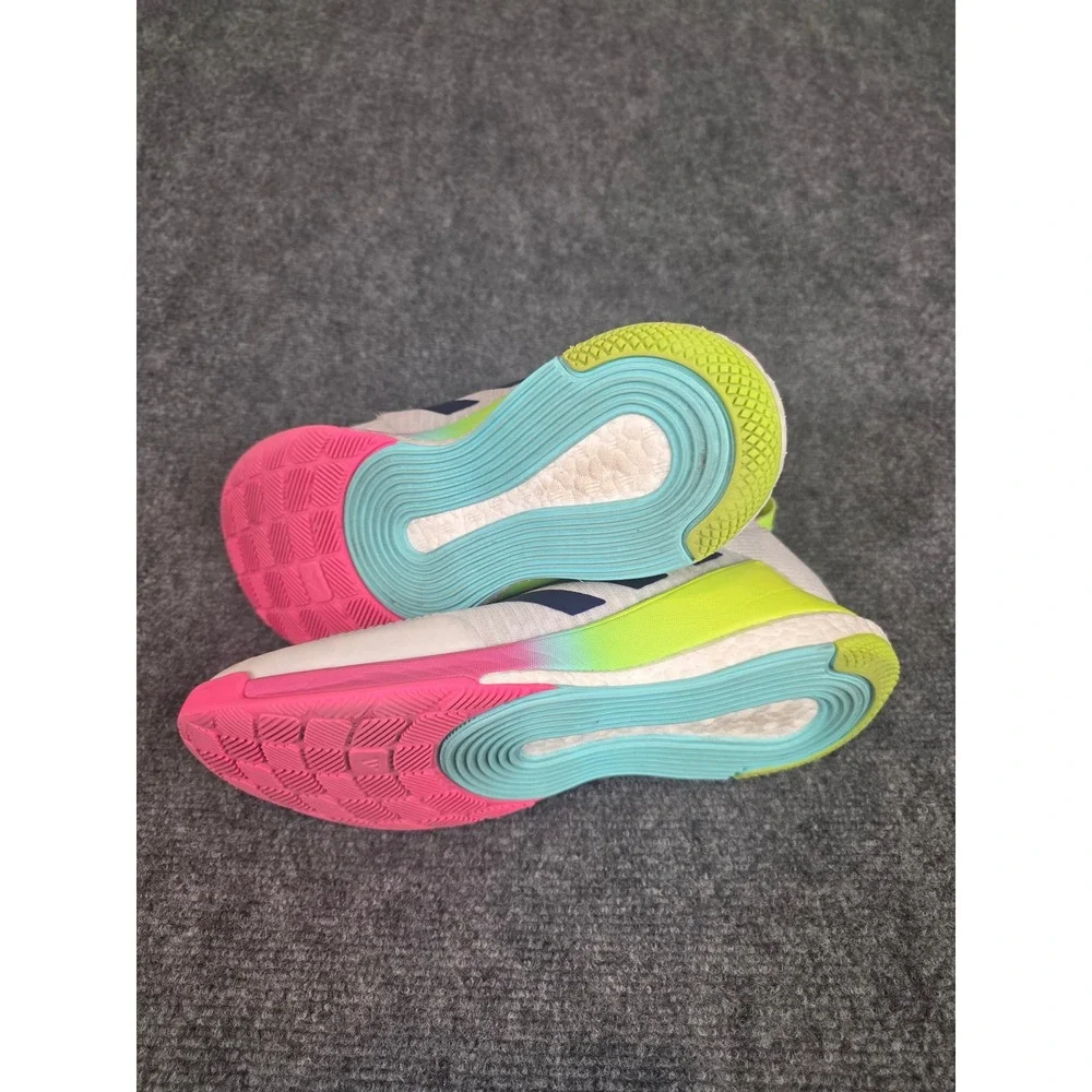 Adidas Crazyflight Mens 10 Volleyball Shoes White Neon‎ Gradient Boost Indoor